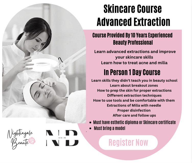 Advance extraction skincare course